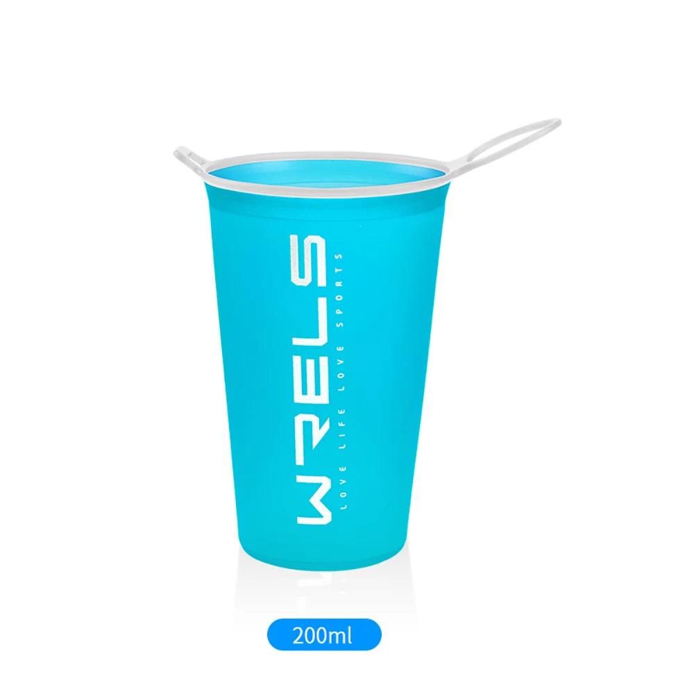 1pc 200ml Foldable Sports Water Cup Marathon Cross-country Running Folding Soft Water Cup Small and Light Easy to Carry Cup