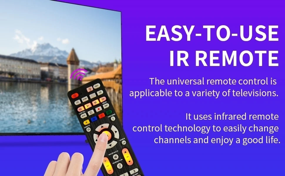 Universal RC-G008 Replcement Remote Control for All models and brands TV with Light in the night