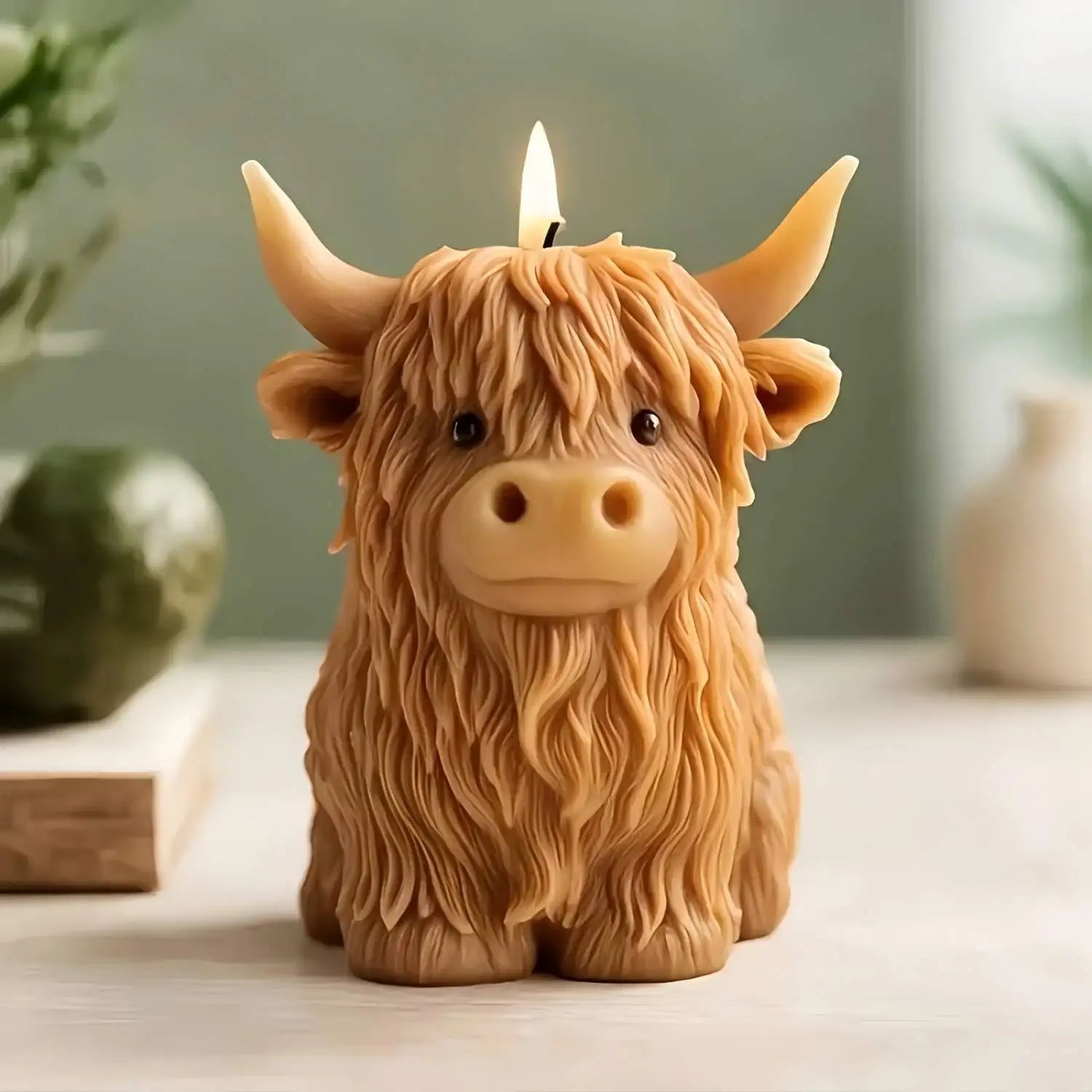 3D Yak-Shaped Candle Silicone Mold DIY Animal-Shaped Scented Candle Plaster Cement Mold Christmas Decorations