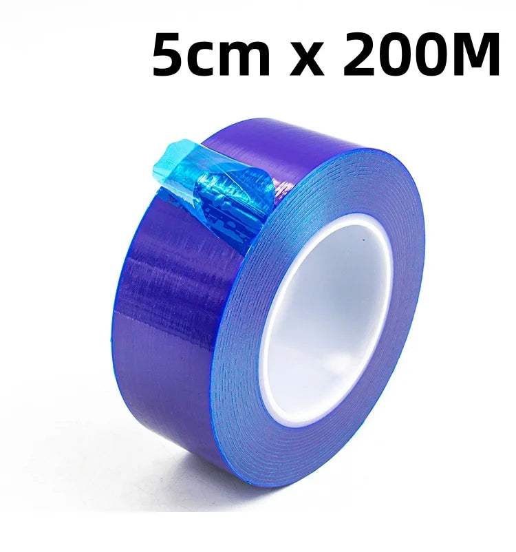 1pc Blue PE Wheel Rim Protector Film No-Residue Adhesive Aluminum Alloy Door & Window Self-Adhesive Tape Car Repair Patch Tool