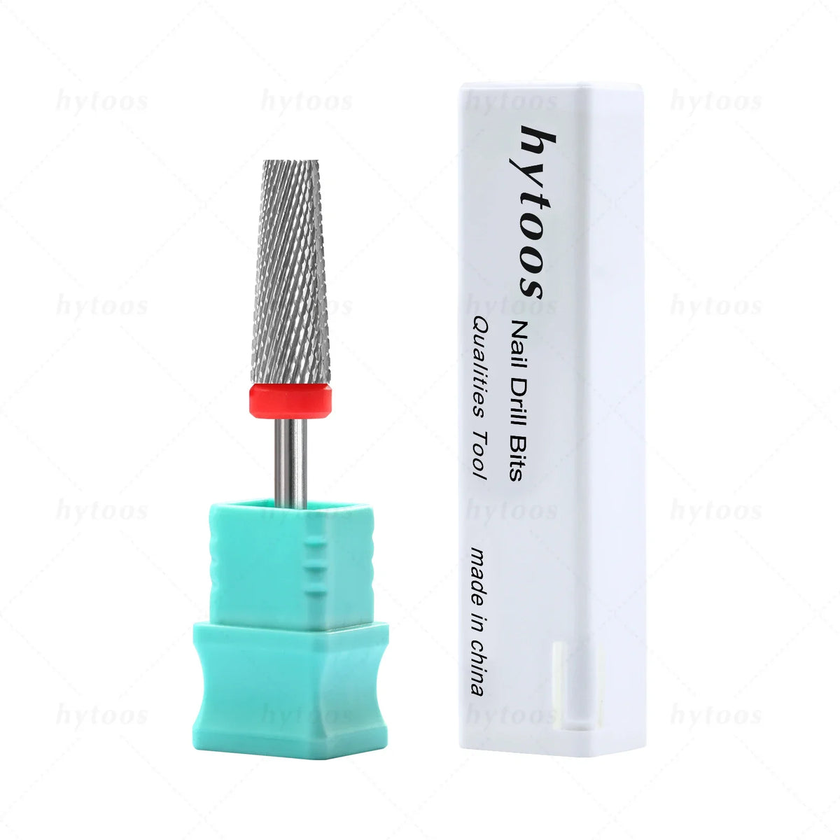 HYTOOS 5 in 1 Nail Drill Bits 16mm Flat Top Tapered Carbide Nail Bit Remove Gel Tool Electric Drills File Manicure Accessories
