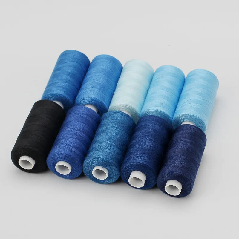 1 Set OF 10 Rolls Polyester 402 Sewing Thread For Manual and Mechanical Use, 400 Yards, DIY