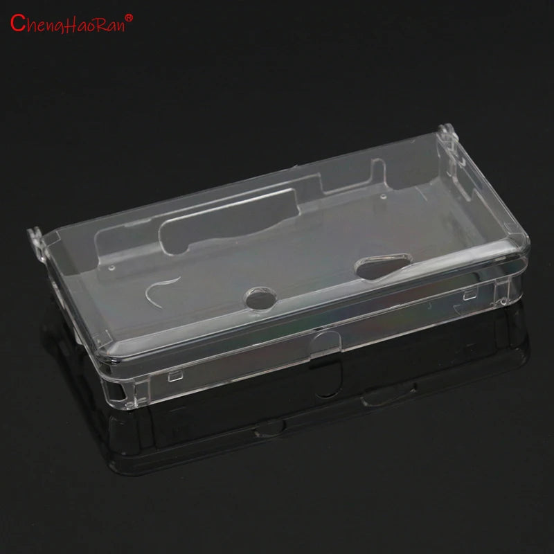 1PC Clear Crystal Protective Case Cover Hard Shell Skin for 3DS + Anti Dust Film For NS 3DS Screen Protector