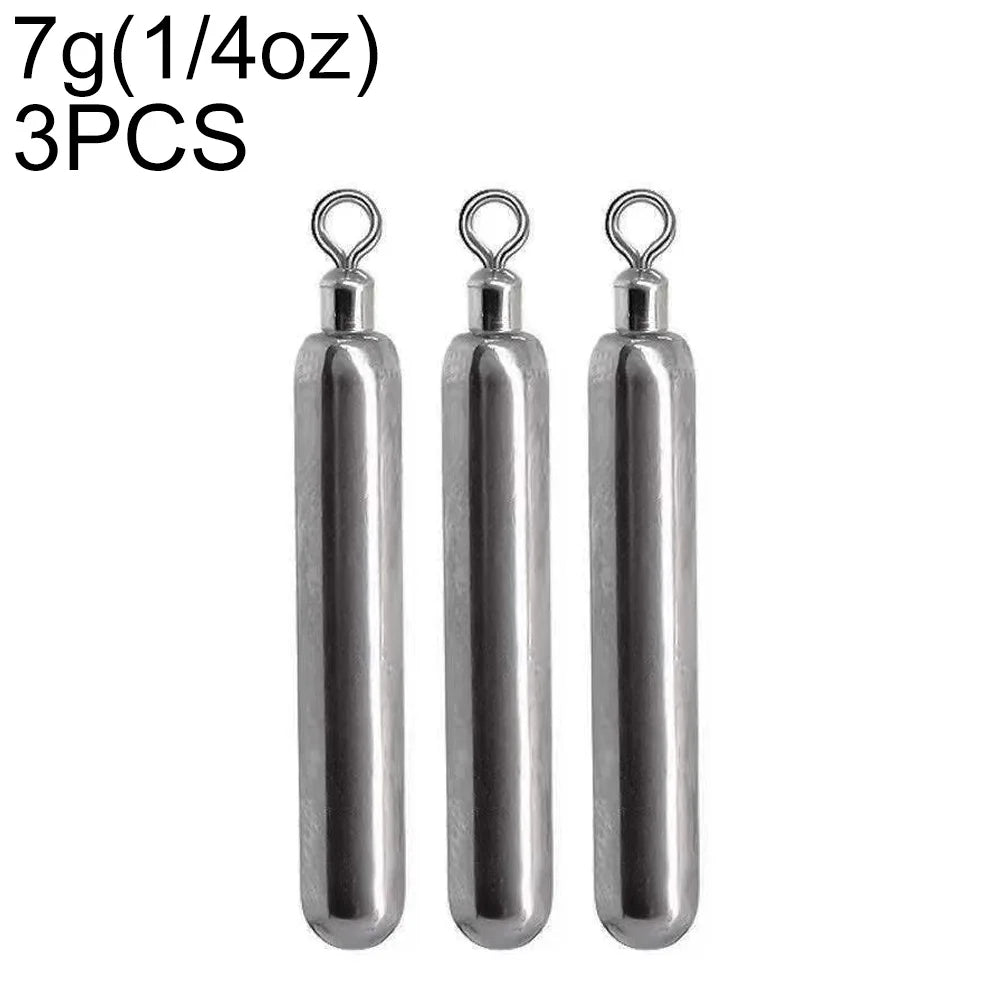 Tungsten Steel Fishing Weight Mold 1.8g 3.5g 5.3g 7g 10.5g cylinder Drop Shot Pendant Swivel Pesca Metal Jig Cast Tackle Sinker