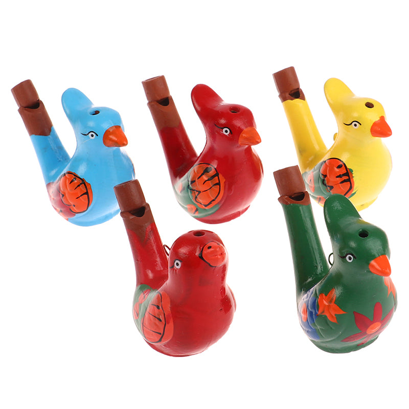 Coloured Drawing Water Bird Whistle for Kid Early Learning Educational Children Toy Musical Instrument Bathtime Musical Gift
