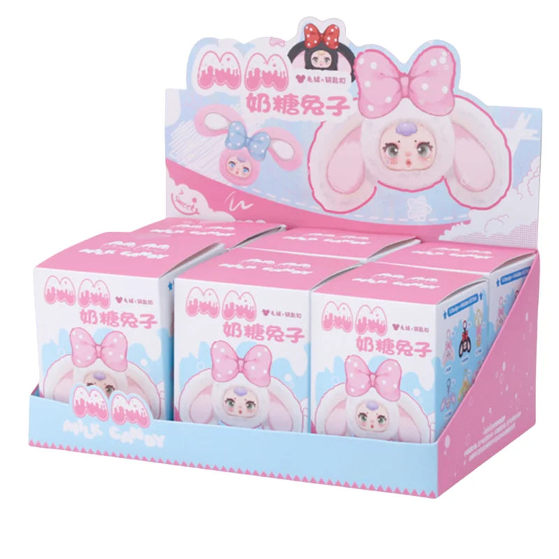 MM Milk Candy Second Generation Plush Vinyl Cartoon Cute Doll Model Toys Blind Box Keychain Bag Charm Decoration Birthday Gifts