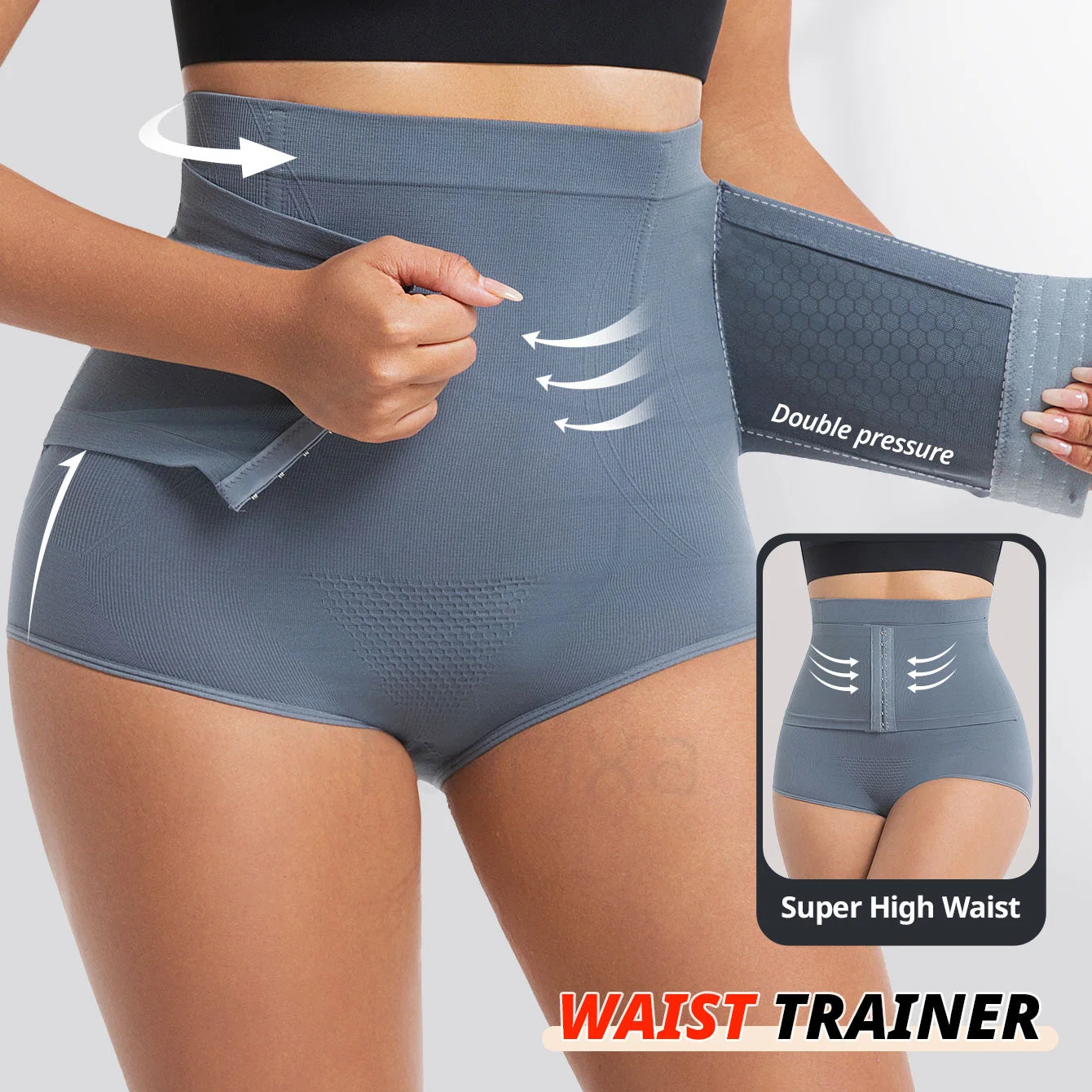 Women Seamless High Waist Waist Cincher Panty Briefs Strong Compression Faja Shaperwear Tummy Control Body Shaper Belly Shaping