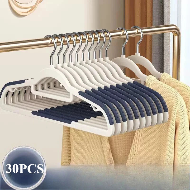30Pcs Set of Non-slip Hangers Sturdy and Durable Rotating Hook Hangers Laundry Bathroom & Bedroom Clothes Hangers Organization