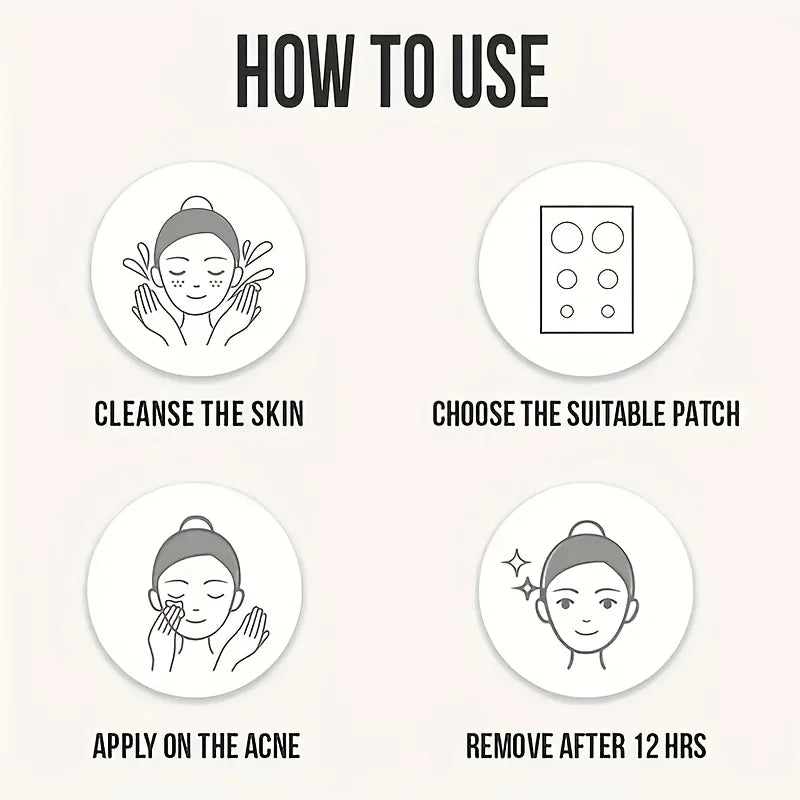 200/400/800pcs Invisible Clear Pimple Patch Set – Deep-Cleansing Hydrocolloid Acne Stickers, Mixed Sizes, Gentle & Skin-Friendly