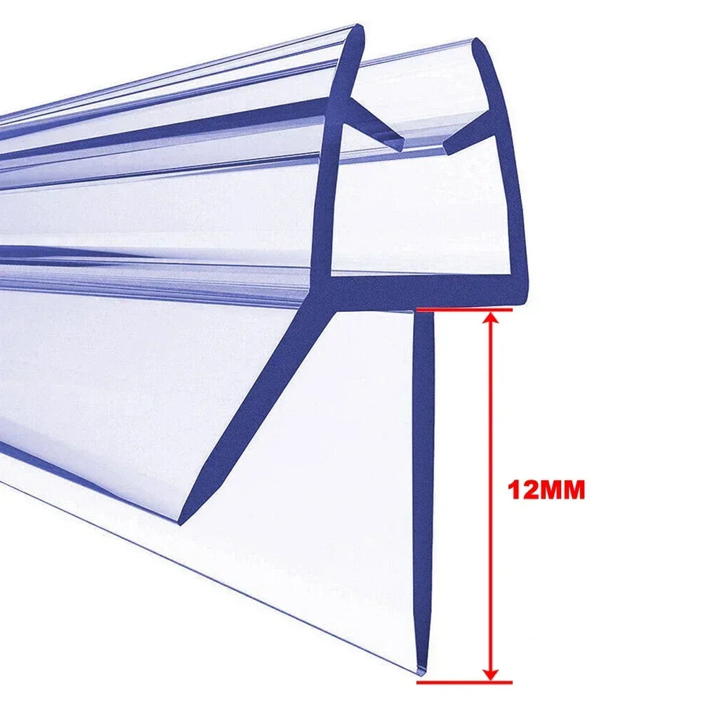 2pcs Bathroom Shower Screen Door Seal Strip PVC 4-6mm Glass Door Bottom Stripping Seal Sweep Water Blocking Strips 50cm