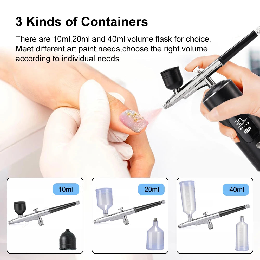 Airbrush with Compressor Portable Airbrush Painting Mini Spray Gun for Painting Paint Crafts Airbrush Compressor Paint Spray Gun