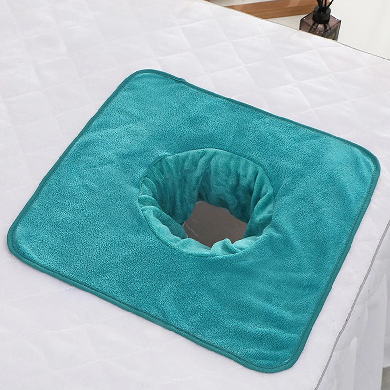 40*80cm Thickened Beauty SPA Massage Table Planking Face Towel With Hole Bed Bandana