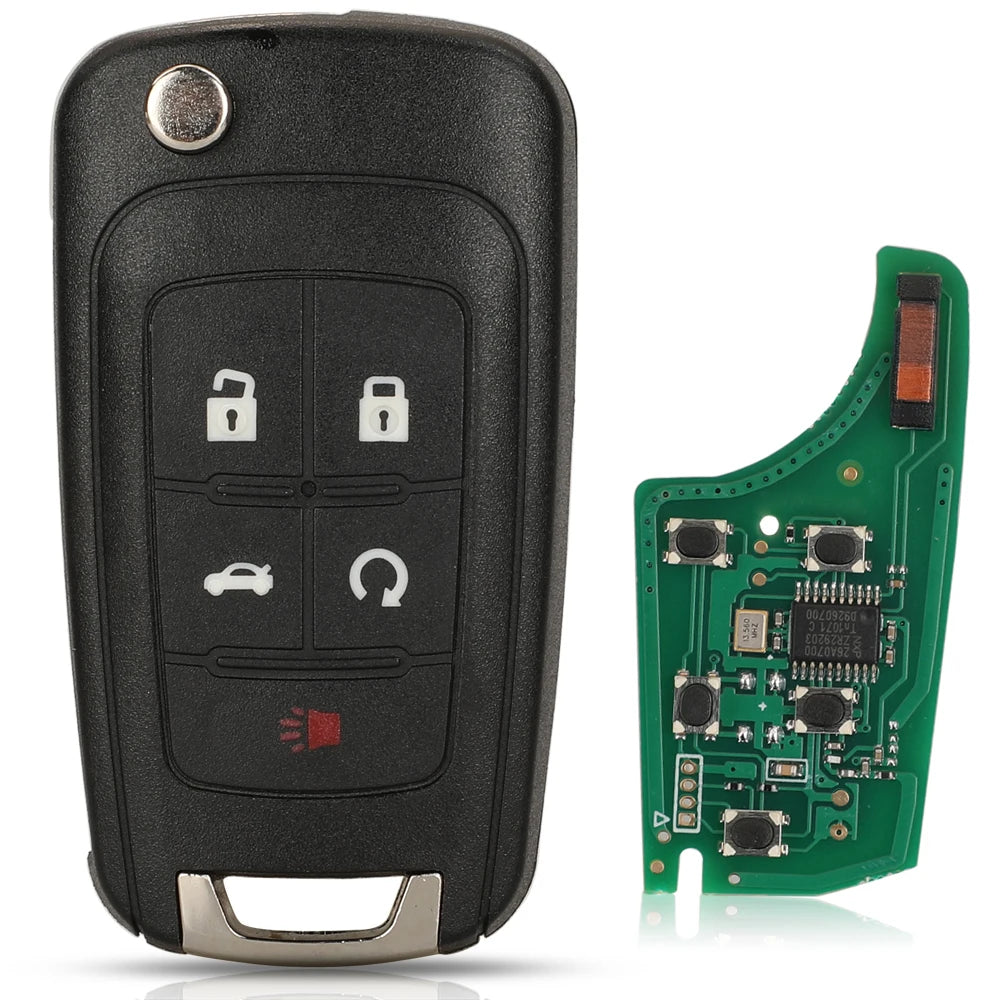 jingyuqin 2/3/4/5 Buttons Car Remote Key DIY for OPEL/VAUXHALL Astra J Corsa E Insignia Zafira C 2009-2016 315 / 433MHz PCF7937E