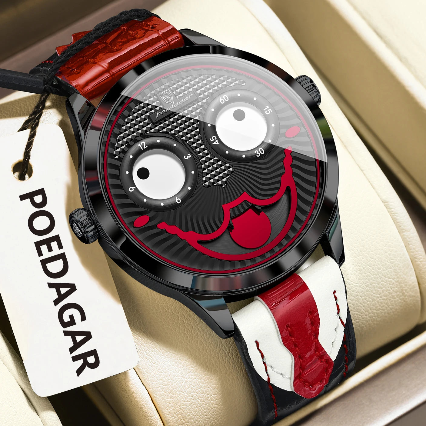 POEDAGAR Original Luxury Watch For Man Waterproof High Quality Male Wristwatch Quartz Leather Sports Fashion Men's Watches Reloj