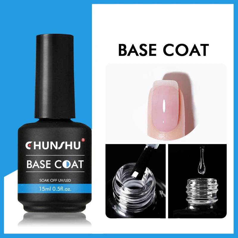 CHUNSHU TPO Free 6 IN 1 Extension UV Gel Polish In A Bottle Builder Nail Gel Rubber Base Coat Semi Permanent Nails Art 15ML