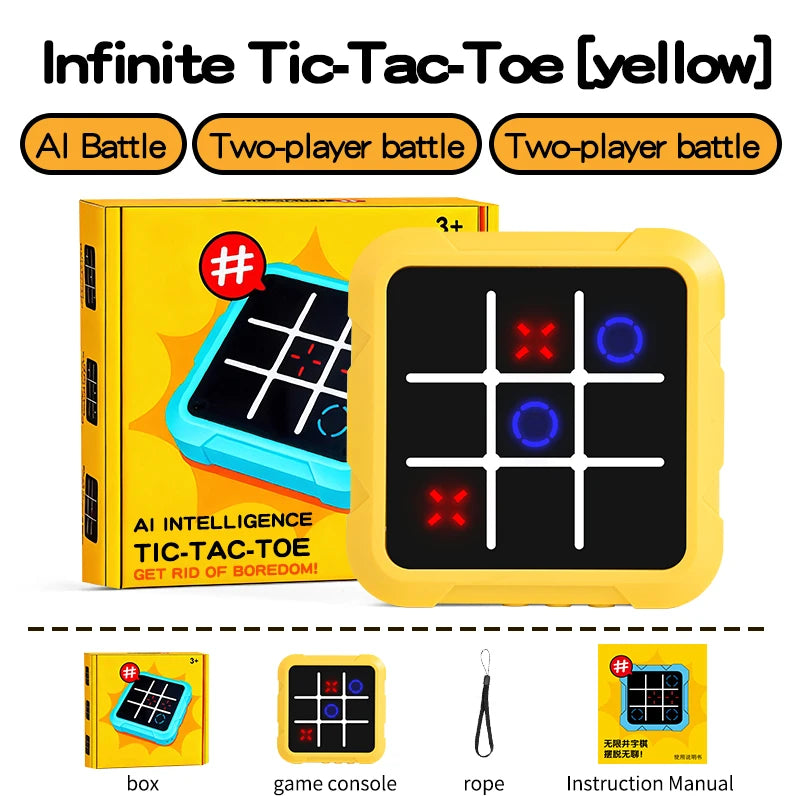 Electronic Tic‑Tac‑Toe Chessboard Multifunctional Kids Educational Toy Parent‑Child Interactive Brain Game
