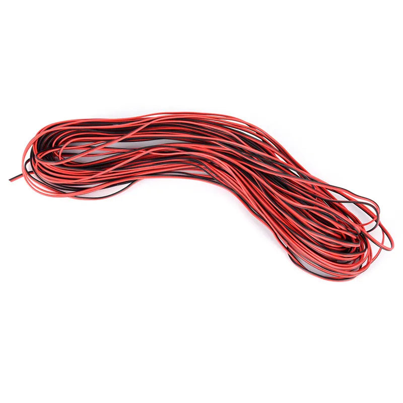 1PC 10m 2Pin Cars Motorcycle Electric Wire Cable Red/Black Connector For Led Light 2Extension Cord Pure Copper Wire