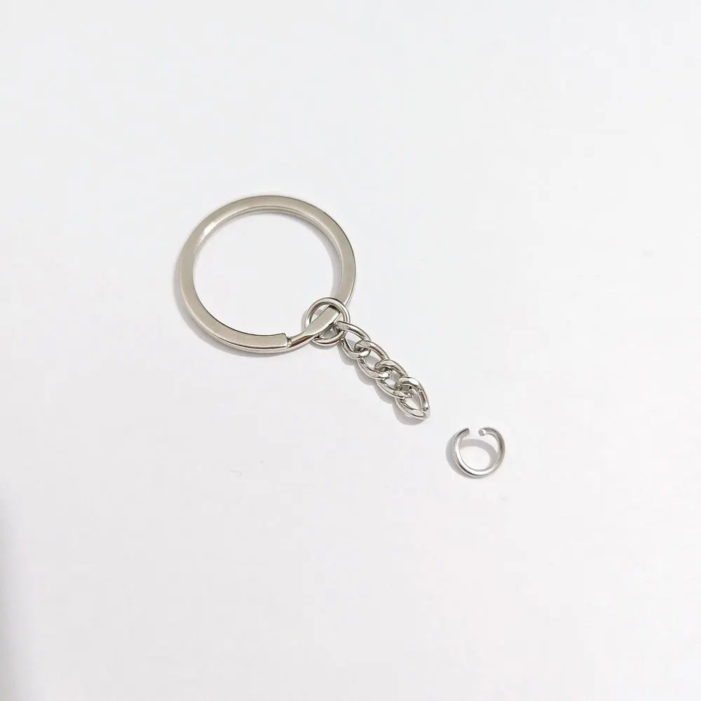 20/50pcs Silver Color Metal Blank Keyring Keychain Split Ring Keyfob Key Holder Rings DIY Findings Making Keychain Accessories 
