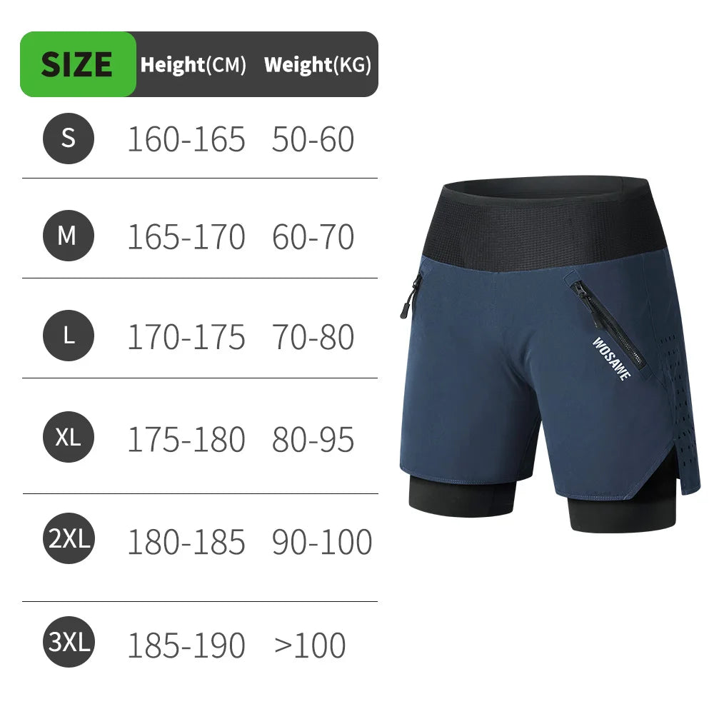 WOSAWE Bicycle Shorts Spring Summer Motocross Racing Shorts Downhill Mountain Bike short Pants Non-removable Cycling Underwear