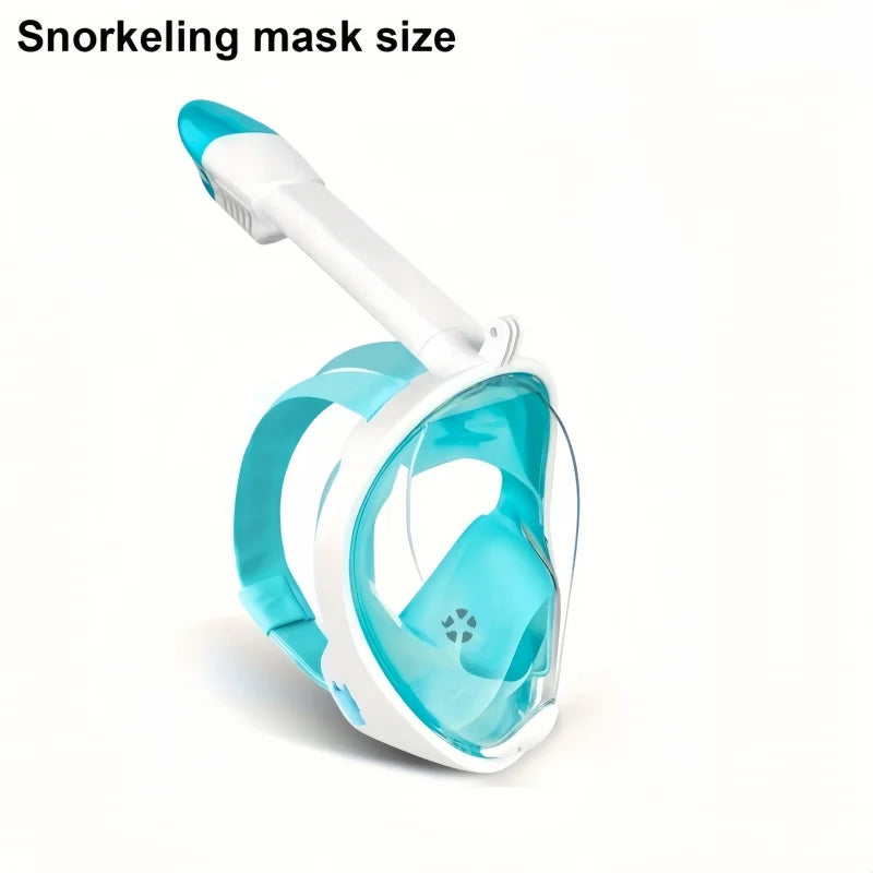 XIAOTREE Full-face snorkeling mask with removable camera mount (camera not included), anti-fog and leak-proof view