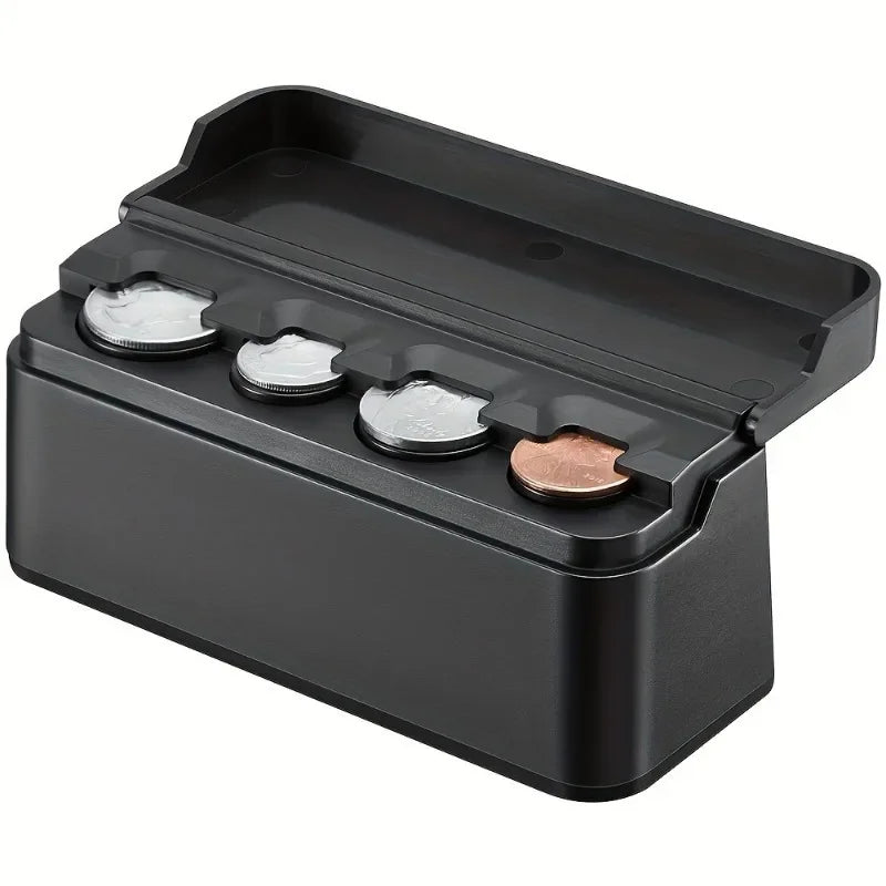 Car coin storage box - Suitable for home and car use - Money box - Universal for most car models to store and retrieve coins