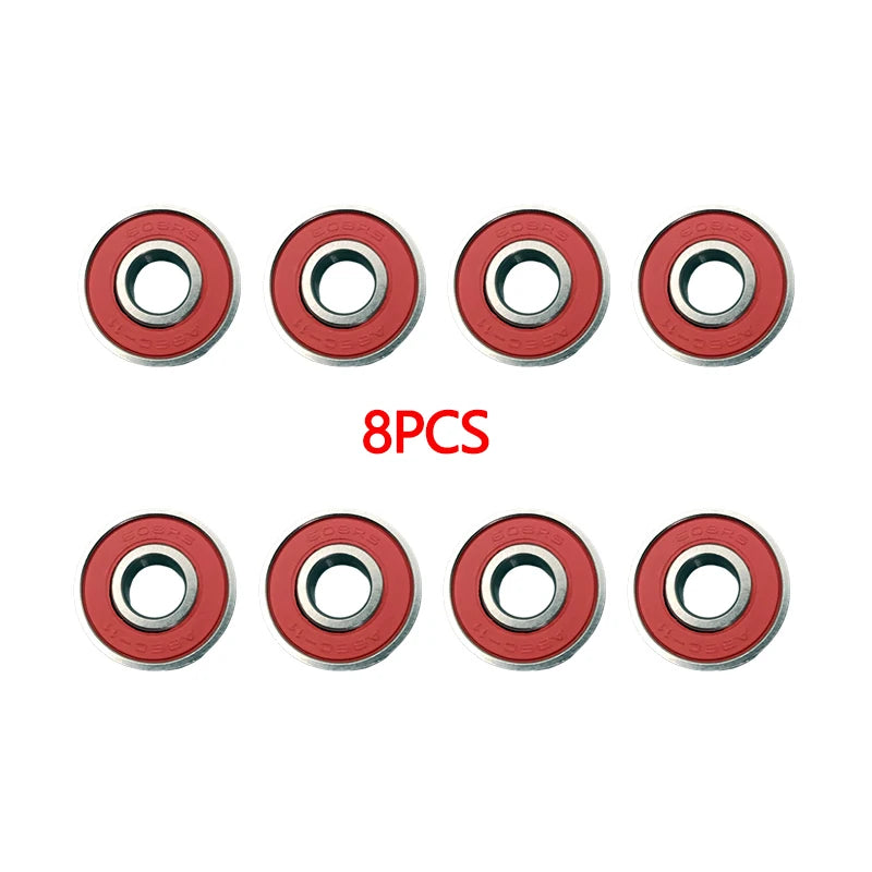 8PCS ABEC-11 High-Speed Bearing 608RS Is Suitable for Skateboard Long Board Inline Roller Skates, Ice Skates, and Low-Noise