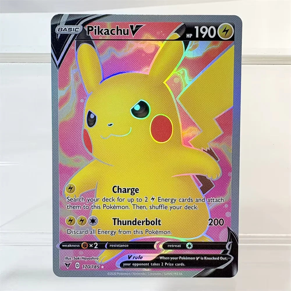 PKM Holographic High Quality Proxy Card Rayquaza Pikachu Rotom Slowking Collectibles Game Collection Anime Cards