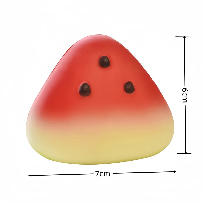 Cute Watermelon Squishy Fidget Toy Slow Rebound Decompression Toy Anti-Stress Slow Rising Fruit Soft Stress Relief Squeeze Toy