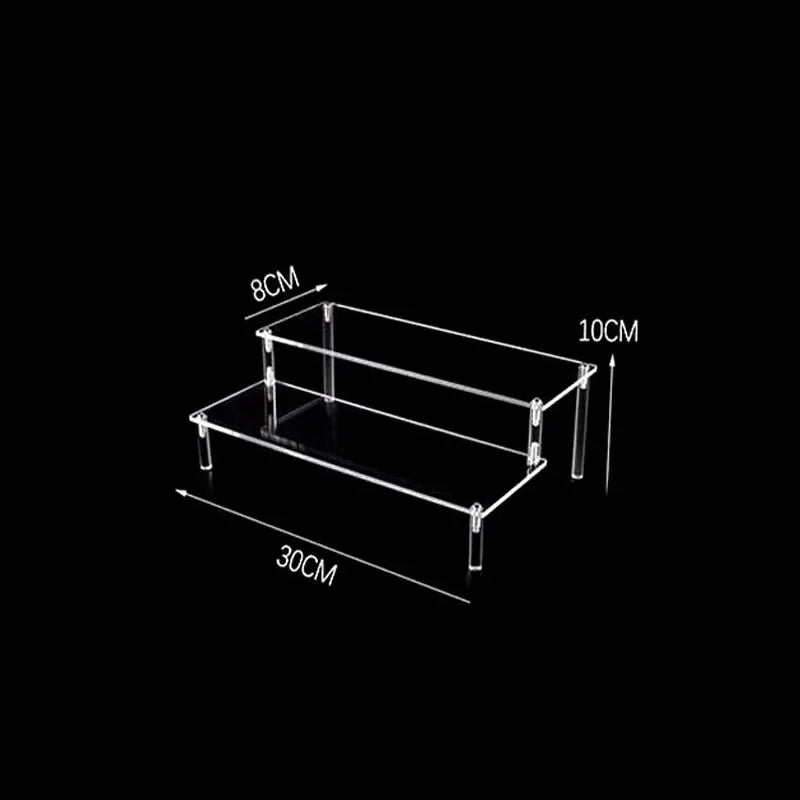 New 30cm Acrylic Display Stand,Clear Display Riser Rack for Cupcake,Perfume Doll Décor and Organizer Display Stand Nail Storage