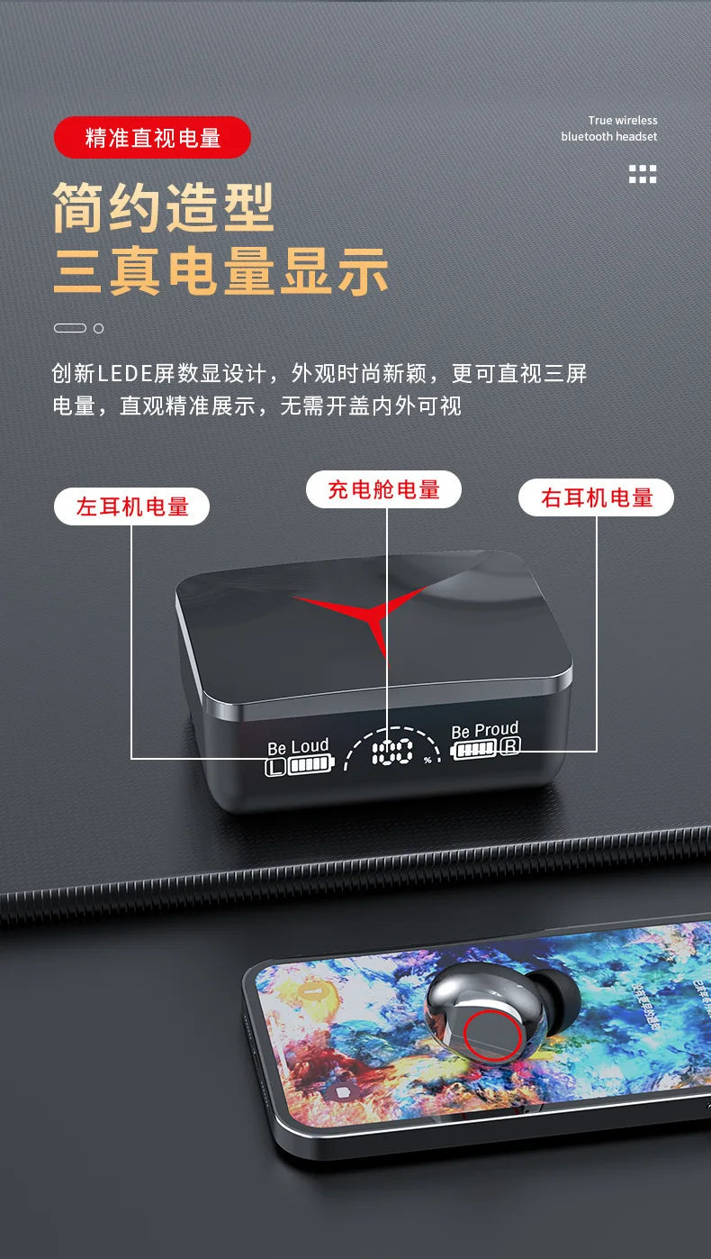 M90 Wireless Headphones TWS Bluetooth Touch Control Earphones Sport Earbuds Hifi Stereo Gaming Headset With Mic For smartphone