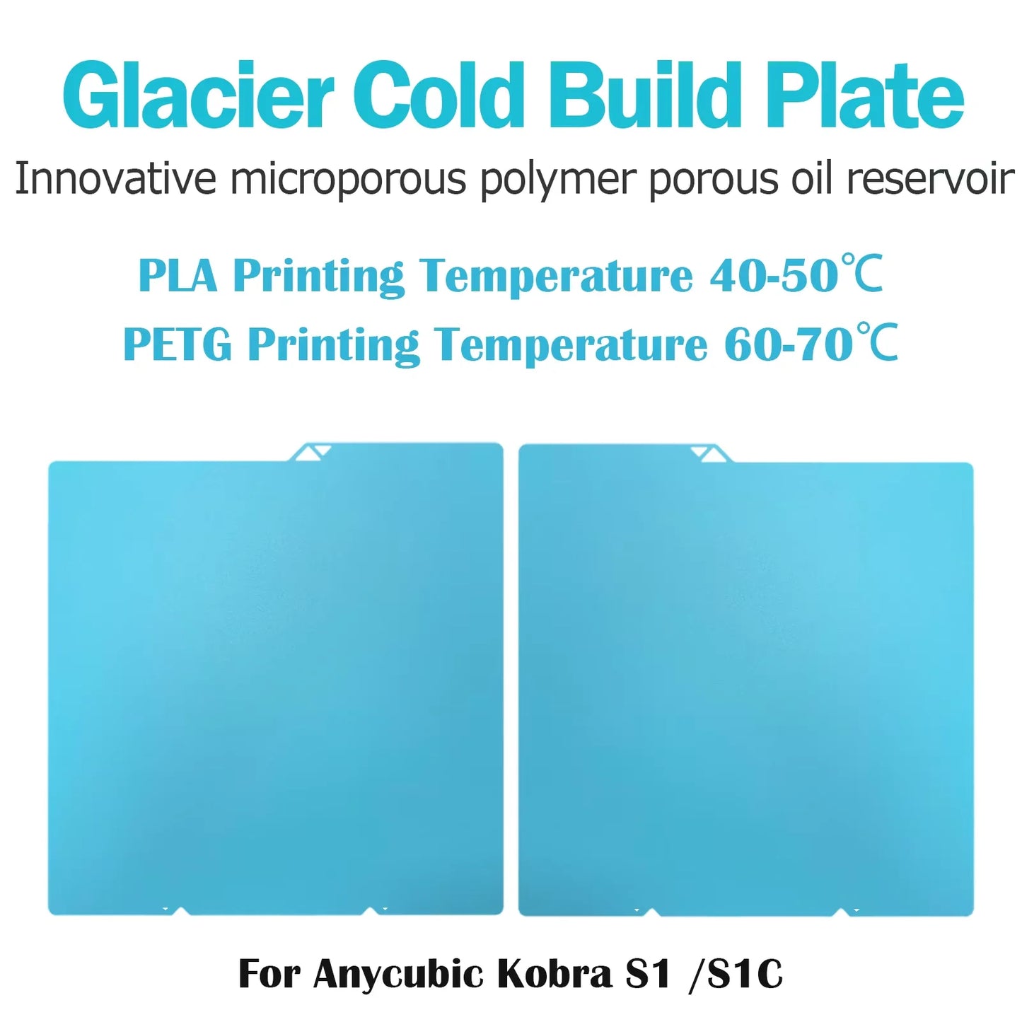 For Anycubic Kobra S1 Plate Pei Sheet 264x276mm Textured Kobra X Combo Build Plate Double Sided PEO PET Kobra S1C build Plate