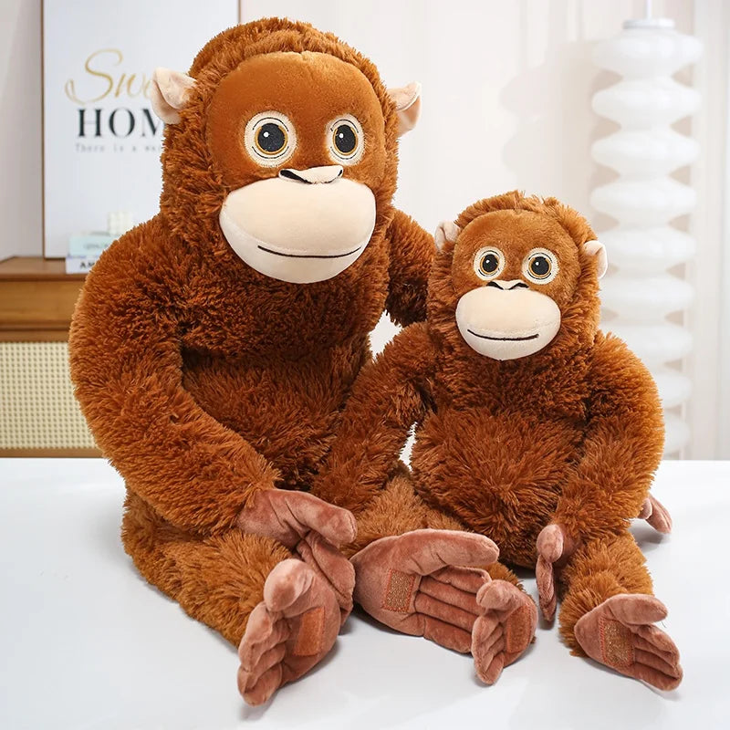 30-90CM Cartoon Gorilla Plush Toy Chimpanzees Punch Monkey Soft Stuffed Doll Decor Girls Birthday Gift Orangutan Plushies Dolls