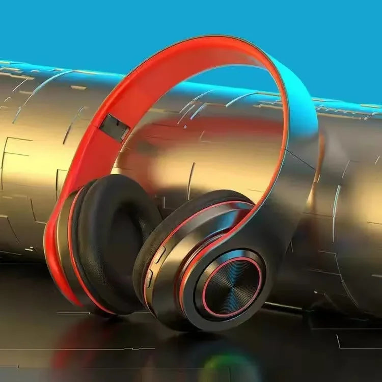 Shoumi Newest Wireless Headphones Bluetooth Earphones Large Headset Helmets with Mic Support TF-Card Mp3 Play display screen