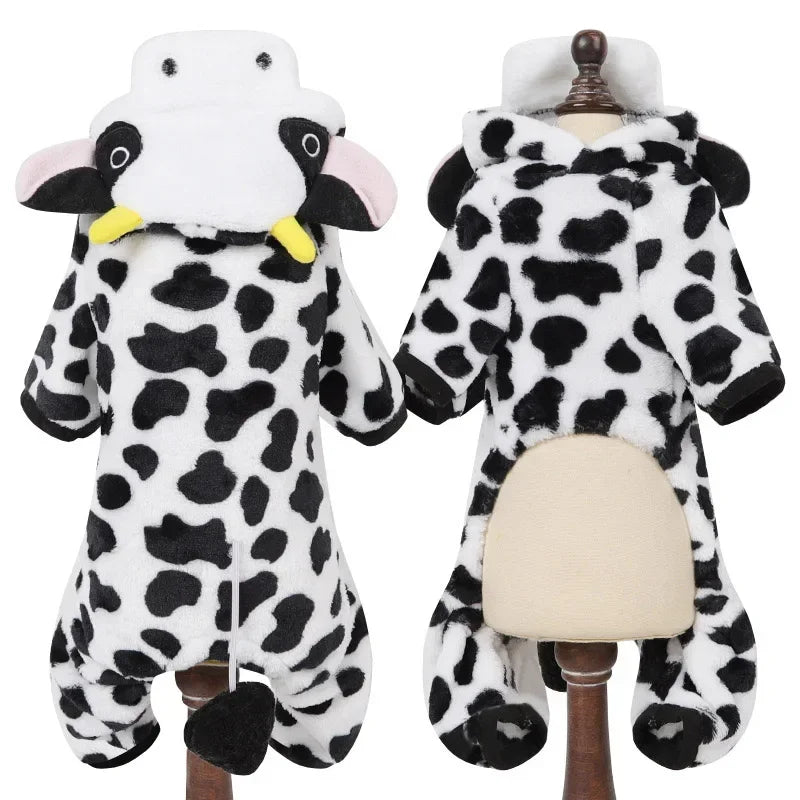 Cartoon Animal Dog Cat Costume Small Dogs Cat Winter Warm Pet Jumpsuit Pajama for Yorkies Poodle Overalls Puppy Mascotas Clothes