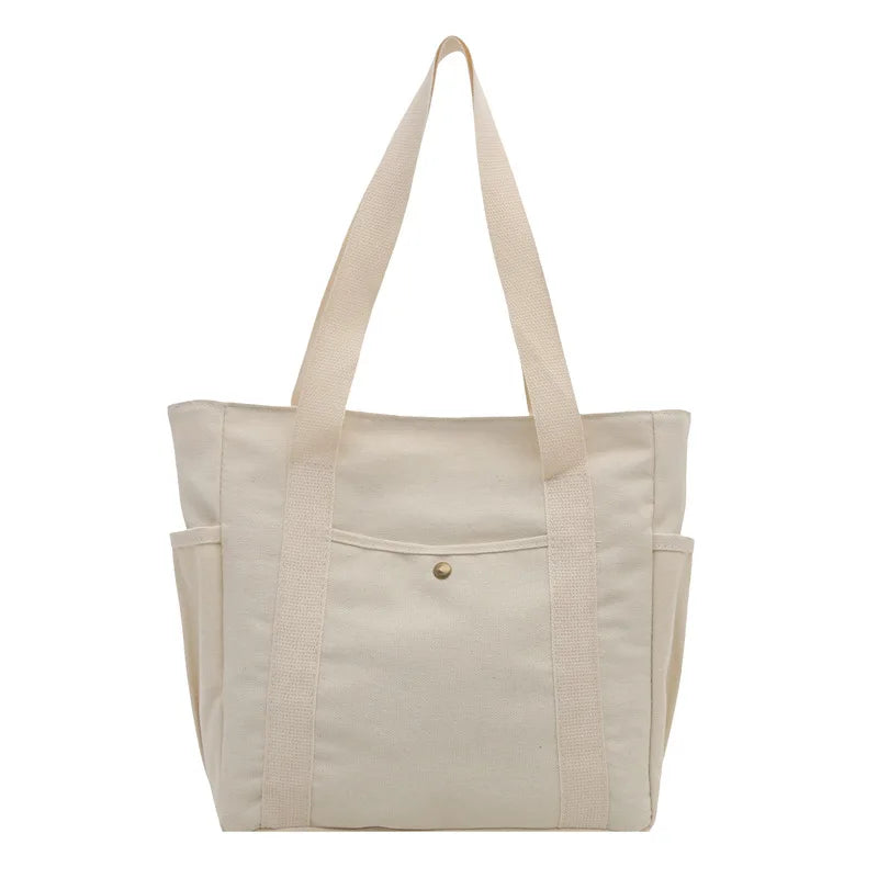 Homefish Capacity Canvas Tote Bags for Work Commuting Carrying Bag College Style Student Outfit Book Shoulder Bag Shopping Bag
