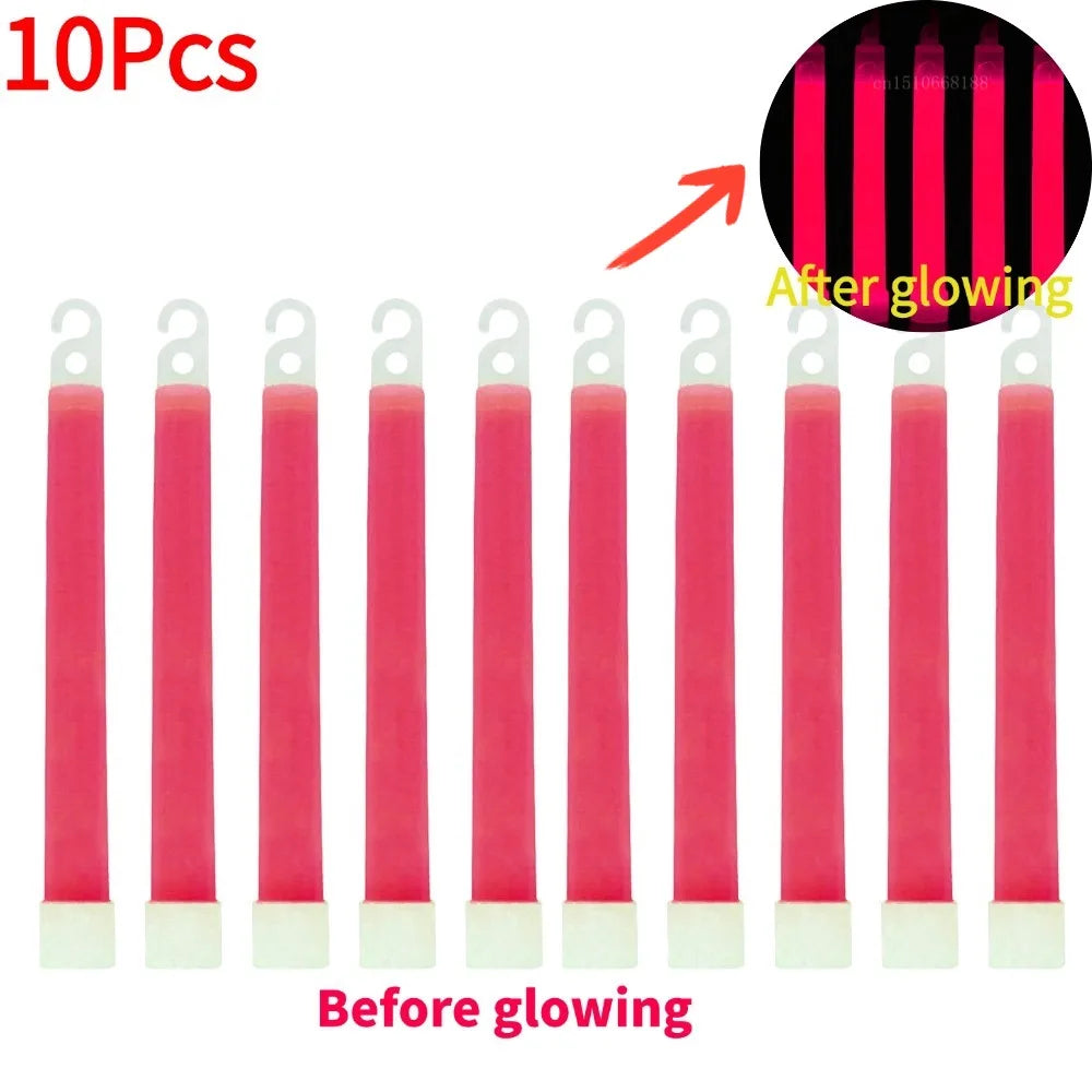 6 Inch Survival Kit Military Glow Light Sticks Walking and Hiking Camping SOS Gear Outdoor Military Equipment Camping Supplies