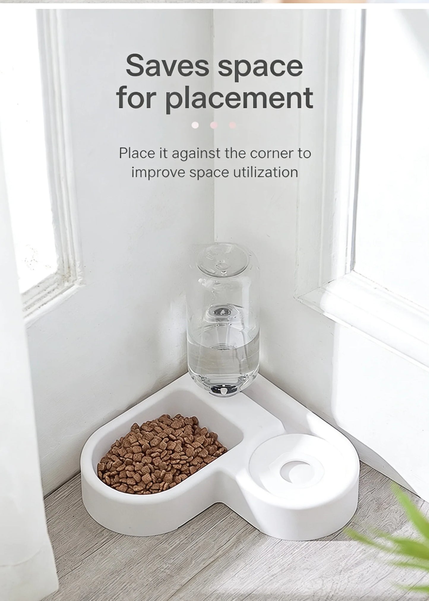 1PC Automatic Drinking Fountain Heart-shaped Pet Bowl Waterproof Spout Cat and Dog Bowl