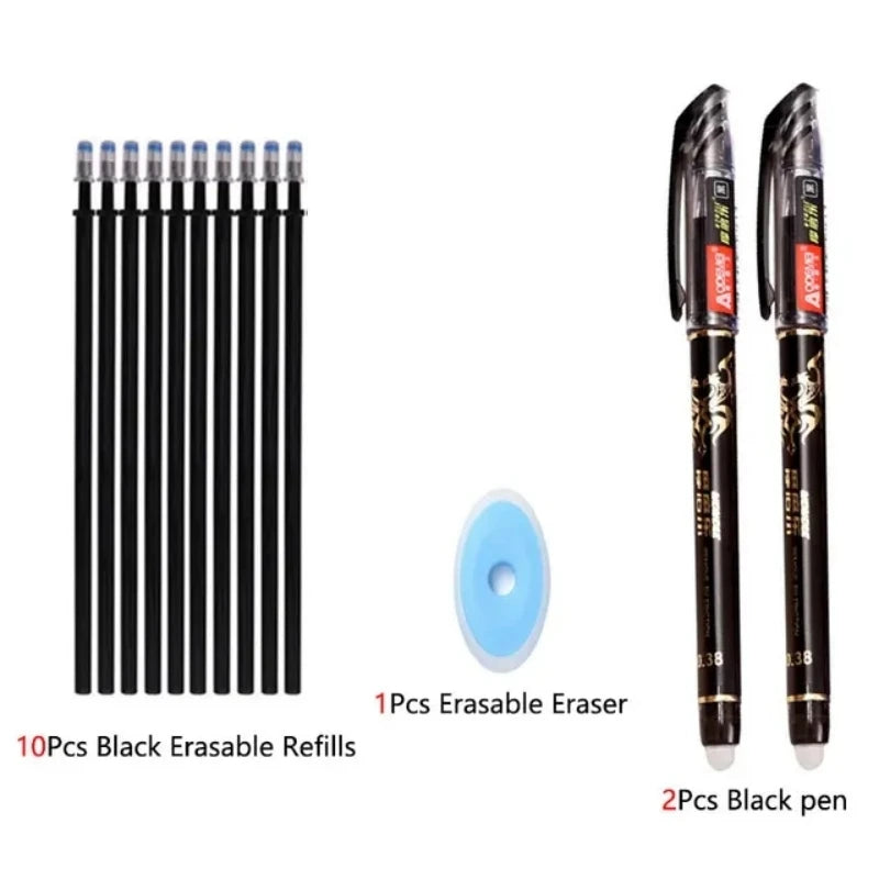 Erasable Gel Pen Set Ballpoint Pens Rod 0.5mm Refills Muti-Colors Ink Washable Handle Stationery School Office Writing Supplies