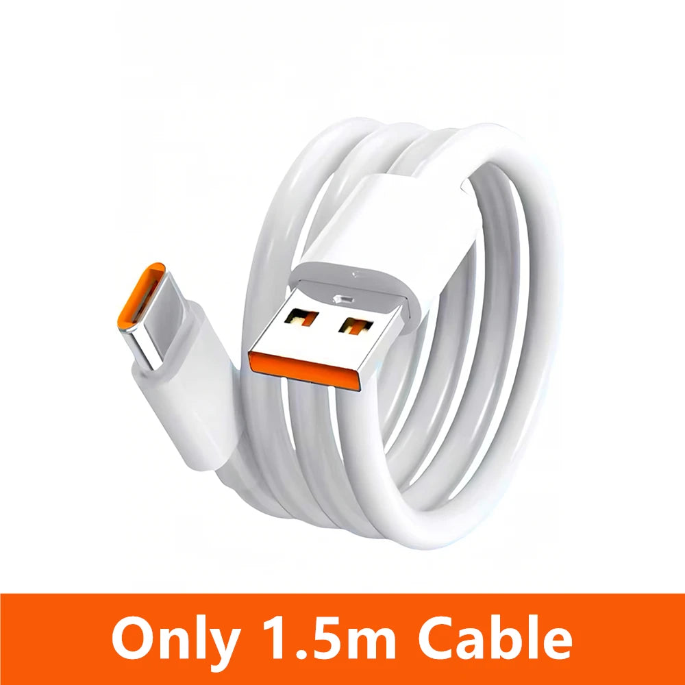 6A 67W Ultra Fast Charger For Xiaomi 11 12 Lite 13T 14T 15 17 Redmi Note 10 11T 12 13 14 POCO X3 X4 X5 Type C USB Charging Cable