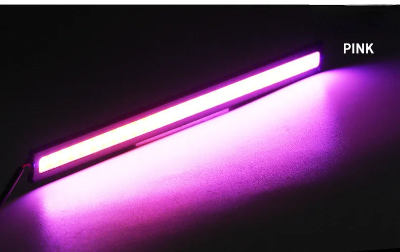 10PCS 17CM LED DRL Waterproof Driving Daytime Running Lights Strip 12V COB LED Car Aluminum Stripes Lights
