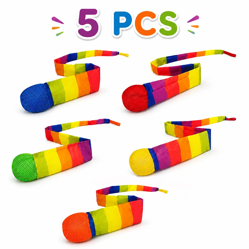 Rainbow Comet Ball Soft Tail 65cm Indoor Outdoor Play Ball Throwing Receiving Ball Park Sports Relax Coordination Training Ball