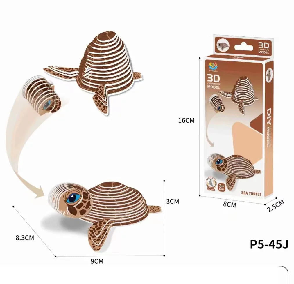 Children's Cartoon Dinosaurs 3D Three-dimensional Puzzle Toys DIY Puzzle Creative Paper Animal Model Assembly baby toys