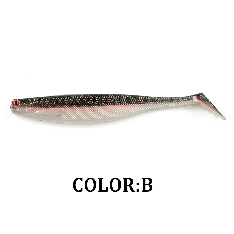 NEW Supercontinent ShadTeez T-tail 50mm 70mm 100mm Pike Zander Predator Fishing 3D Eyes Soft Lure Fishing Lures