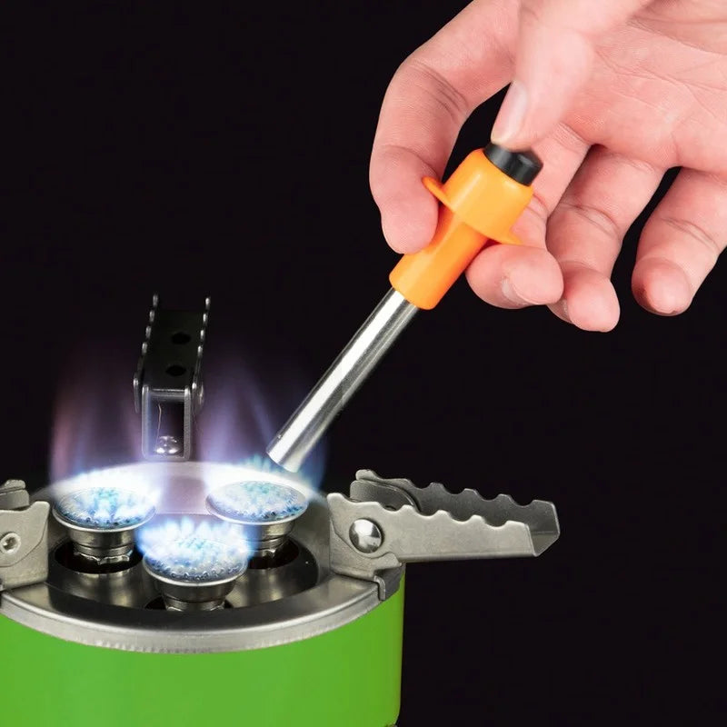 Outdoor Extended Flame Thrower Electronic Igniter Lighting Tool Portable Fishing Camping Hiking Cooking Lighter
