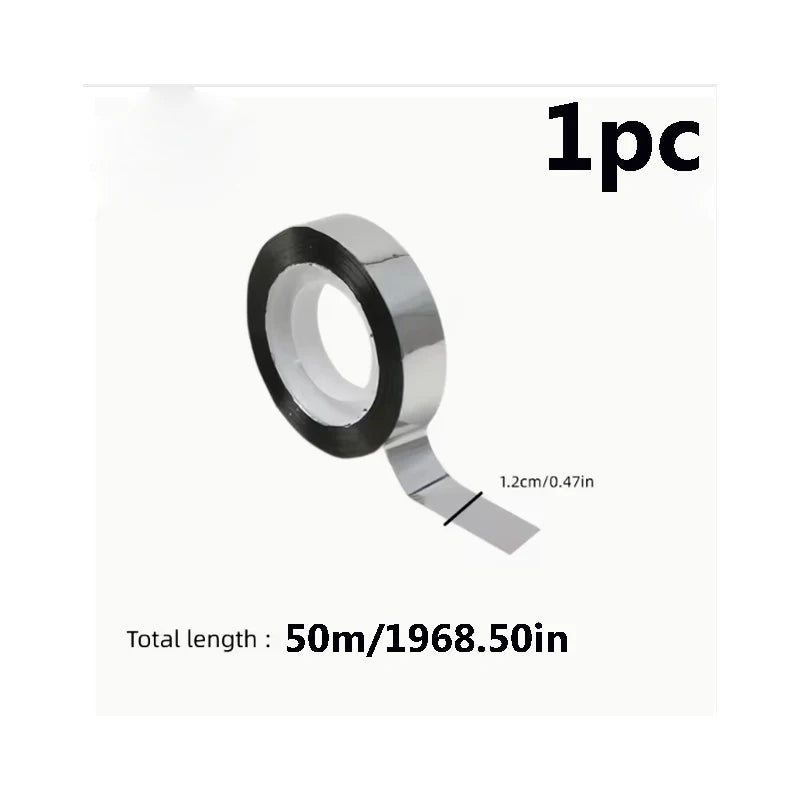 1/2pcs Metallic Silver Mirror Tape-Suitable for Wall Wardrobe Bathroom Decoration Gift Packaging Crafts Decoration