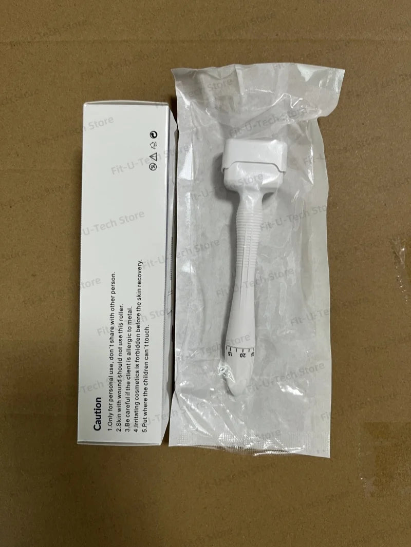 Derma Stamp 140A Microneedling Face Roller Massager Adjustable Titanium Needle Length Skincare Beard Growth Scalp Hair