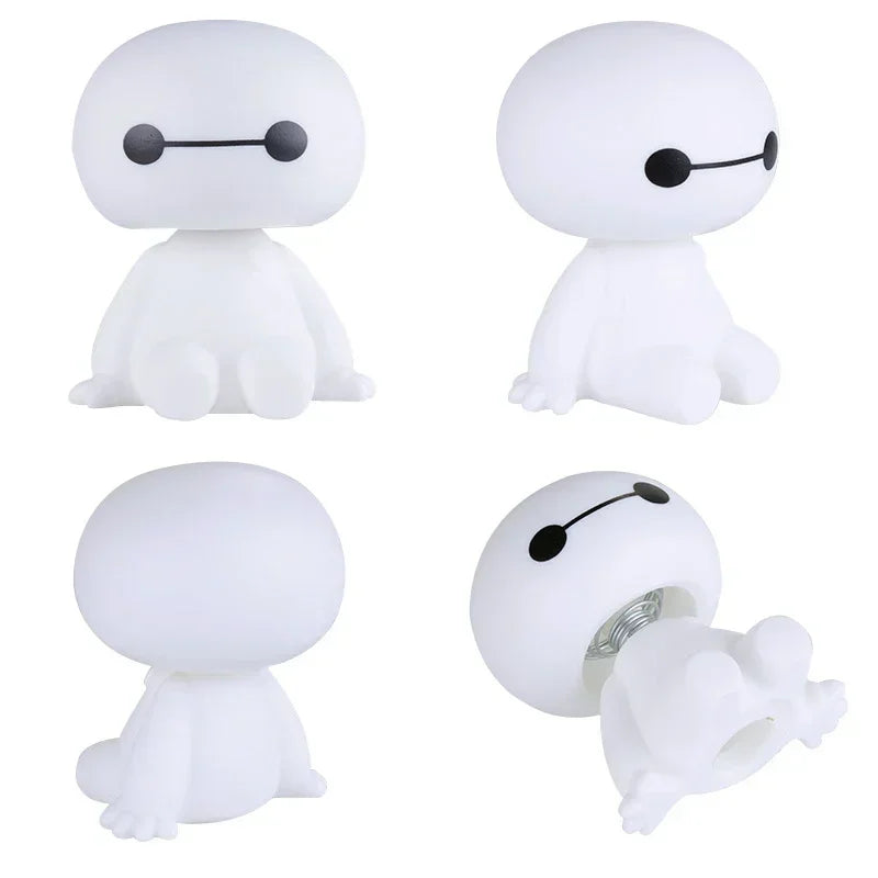 Cartoon Baymax Robot Shaking Head Figure Car Ornaments Auto Interior Decorations Big Hero Toys Ornament