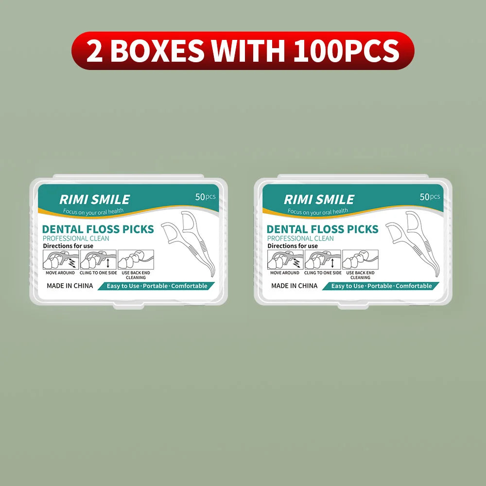 600PCS, 300PCS, 100PCS - Flosser-50PCS/Box - Cleaning interdental spaces, oral care tools