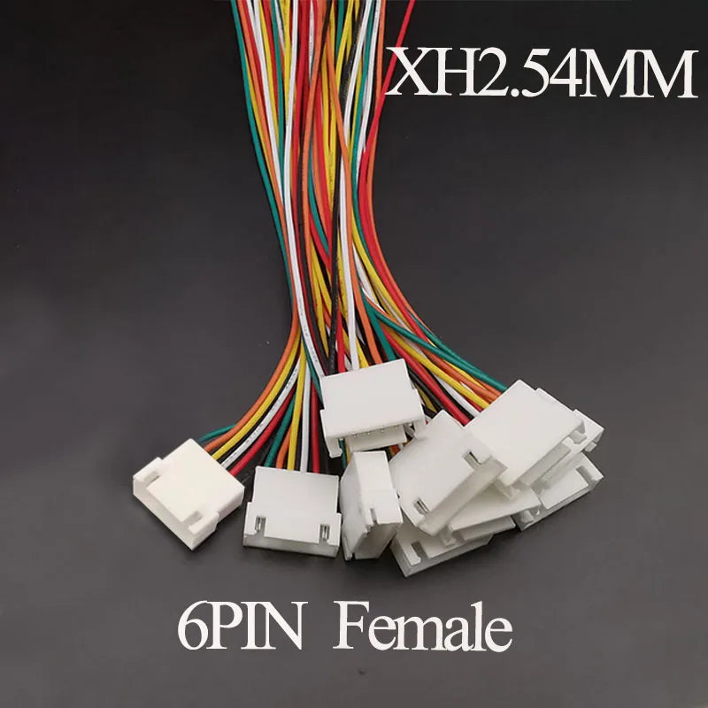 10PCS Micro JST XH 2.54 2P 3P 4P 5P 6PIN Male Female Plug Connector 2.54mm Pitch With Wire Cable Battery Charging Cable