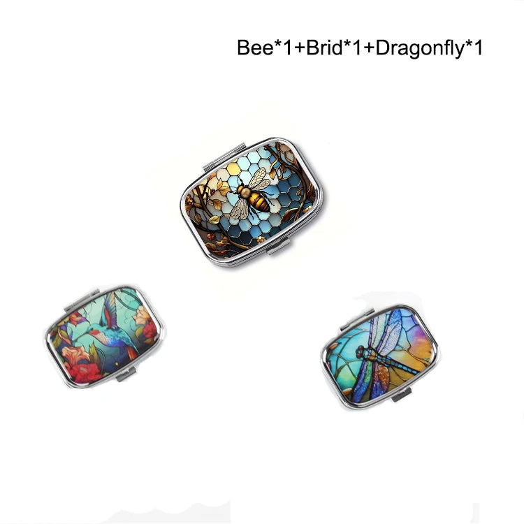 Travel Cases Lovely Colored Medicine Metal Jwelery Organizers Household Holder Iron Cabinet Small pill container medicine box